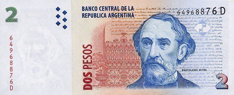 Resultado de imagen para billete 2 pesos argentina